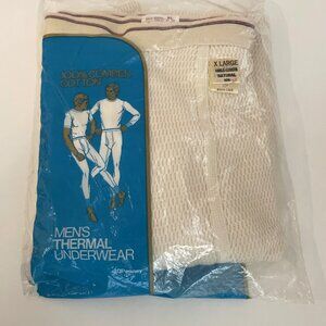 Vintage JCPenneys Mens Thermal Underwear Long Johns Size XL Ankle Length USA